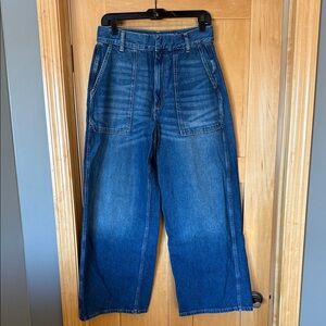 Pilcro Blue Wide Leg Jeans